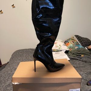 Steve Madden Vava Black Croco